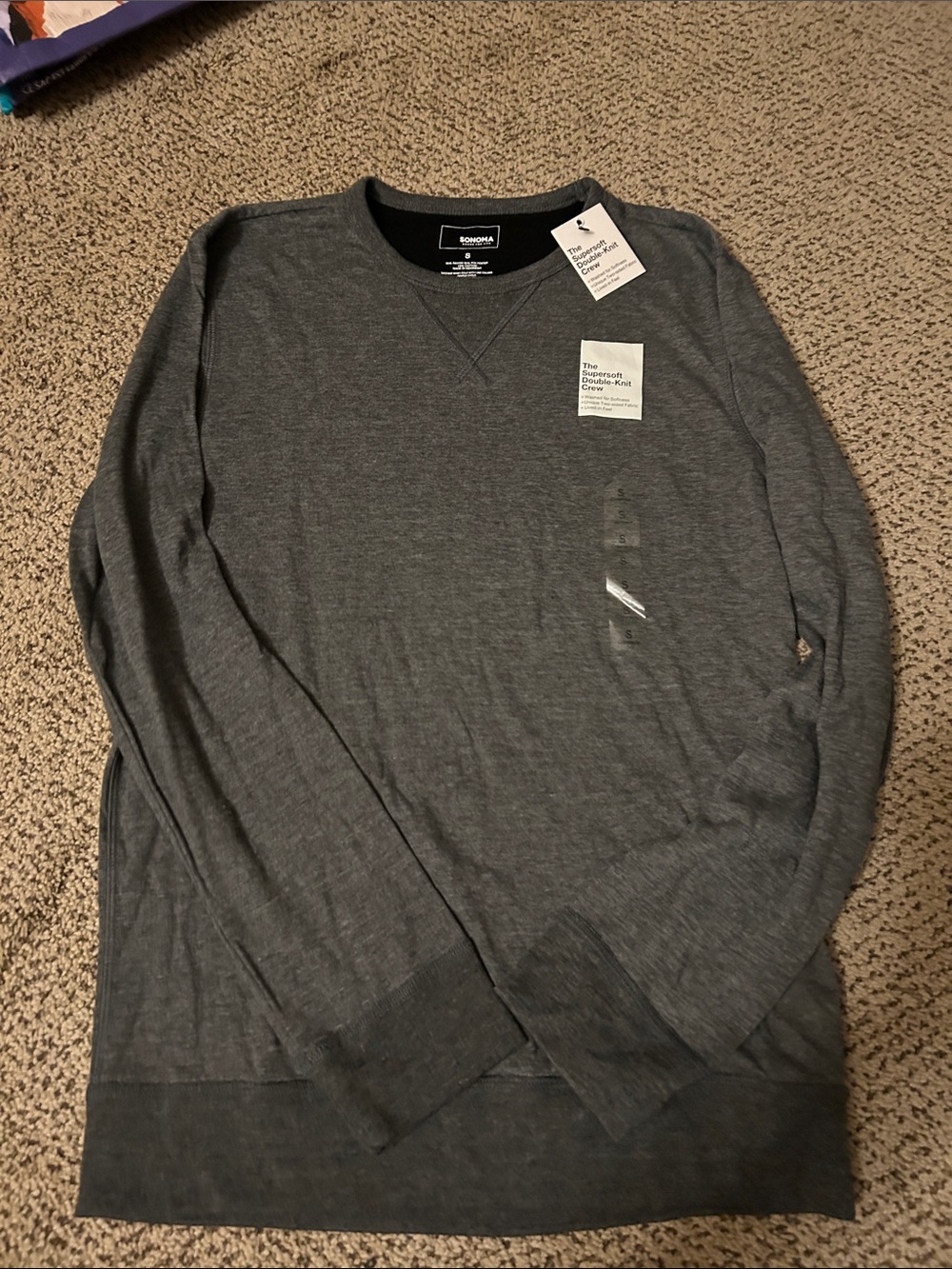 Sonoma Men's Crewneck Sweatshirt in Charcoal